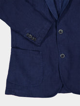 120% Lino Navy Blue Linen Blazer
