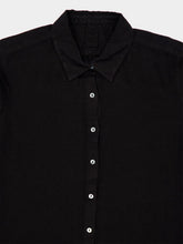 120% Lino Black Long-Sleeve Linen Shirt