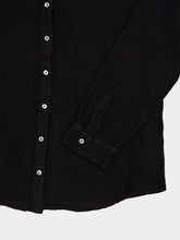120% Lino Black Long-Sleeve Linen Shirt