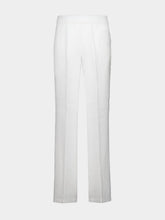 120% Lino White Linen Casual Fit Trousers