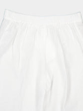 120% Lino White Linen Casual Fit Trousers