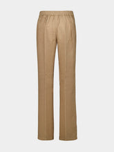 120% Lino Savana Brown Linen Casual Fit Trousers
