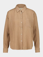 120% Lino Nut Textured Viscose Blend Shirt
