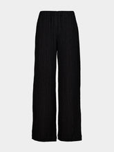 120% Lino Black Casual-Fit Viscose Trousers