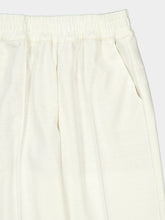 120% Lino White Casual-Fit Wool Trousers