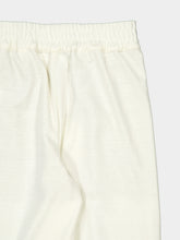 120% Lino White Casual-Fit Wool Trousers