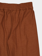 120% Lino Caramel Casual-Fit Wool Trousers