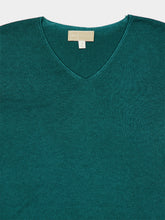 120% Lino Forest Fade Wool V-Neck Jumper