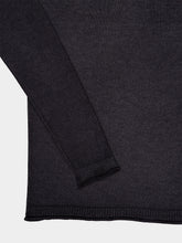 120% Lino Fade Black V-Neck Wool Jumper
