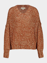 120% Lino Natural Mocha V-Neck Alpaca Cardigan