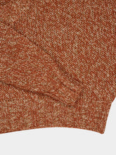 120% Lino Natural Mocha V-Neck Alpaca Cardigan