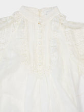 Zimmermann Cream Ascension Lace Yoke Midi Dress