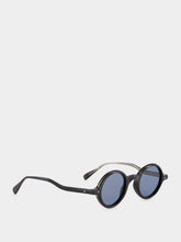 Eyevan Black 347E Round Acetate Sunglasses