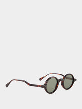 Eyevan Tortoise 347E Round Acetate Sunglasses