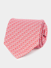Ferragamo Red Gancini Print Silk Tie