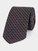 Ferragamo Brown Gancini Silk Jacquard Tie