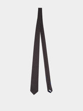Ferragamo Brown Gancini Silk Jacquard Tie