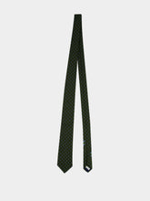 Ferragamo Green Gancini Silk Jacquard Tie