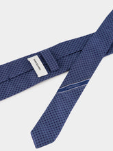 Ferragamo Blue Micro Gancini Silk Jacquard Tie