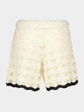 Zimmermann Cream and Black Rhiannon Crochet Shorts