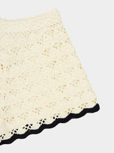 Zimmermann Cream and Black Rhiannon Crochet Shorts