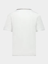 Prada White Embroidered Cotton Jersey T-Shirt