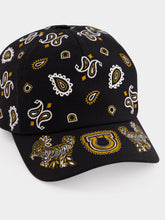 Ferragamo Jet Stream Arabesque Print Cotton Cap