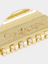 Saint Laurent Gold Saint Laurent Half-Moon Claw Clip