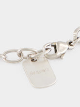 Saint Laurent Oxidized Silver Peaked Chain Bracelet