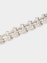 Saint Laurent Oxidized Silver Peaked Chain Bracelet