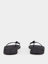 Saint Laurent Black Pool Leather Flip-Flops