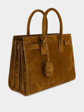 Saint Laurent Sac de Jour Baby in Suede in Caramel Cognac