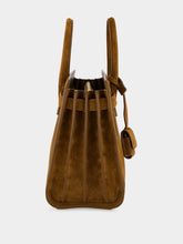 Saint Laurent Sac de Jour Baby in Suede in Caramel Cognac