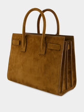 Saint Laurent Sac de Jour Baby in Suede in Caramel Cognac