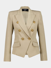 Balmain Sable 6-Button Cotton Blazer