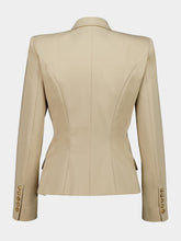Balmain Sable 6-Button Cotton Blazer