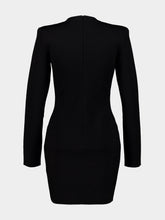 Balmain Black Milano Buttoned Bodycon Dress