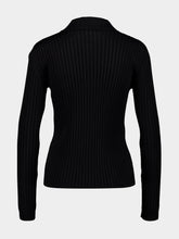 Balmain Black Buttoned Ribbed Knit Cardigan
