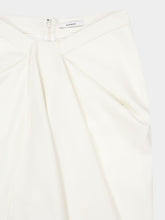 Givenchy White Draped Wool Mohair Long Skirt