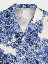 Givenchy Blue Silk Shirt with Pompom Print