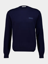 Givenchy Night Blue Merino Wool Crewneck Sweater