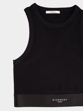 Givenchy Black Cropped Cotton Tank Top with Band
