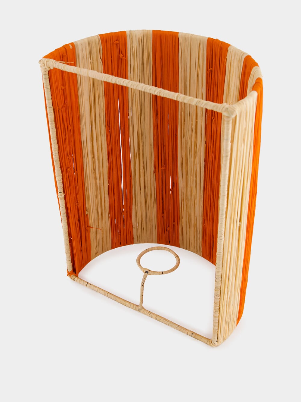 Large Orange Striped Wall Sconce