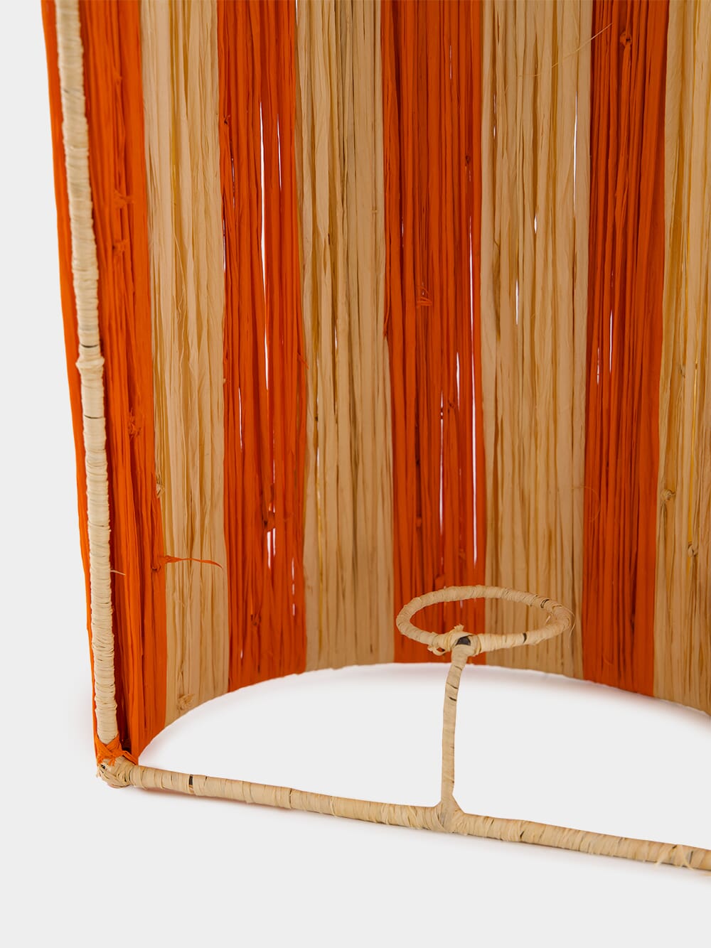 Large Orange Striped Wall Sconce