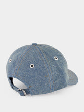 Ami Paris Blue Denim Ami De Coeur Embroidery Cap
