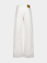 Ami Paris White Cream High-Waist Flared Jeans