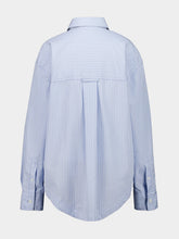 Ami Paris Blue Striped Ami de Cœur Shirt