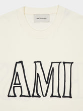 Ami Paris White Cotton AMI Paris Print T-Shirt