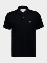 Ami Paris Black Cotton Ami de Coeur Polo Shirt