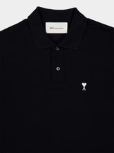 Ami Paris Black Cotton Ami de Coeur Polo Shirt